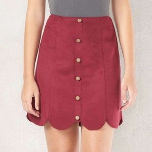 lauren conrad suede skirt